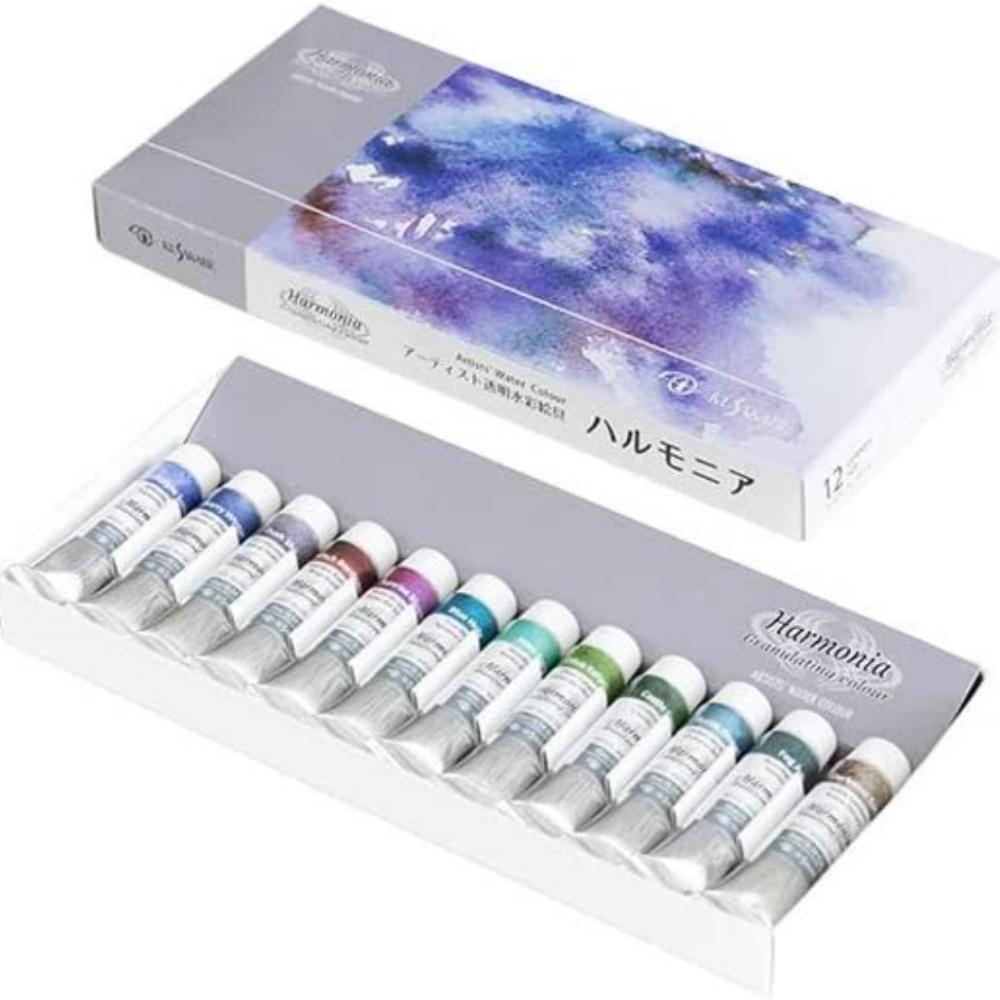 クサカベ(KUSAKABE) 澄み切った水彩画絵の具 ハルモニア 12色仕掛ける 10ml(4号)