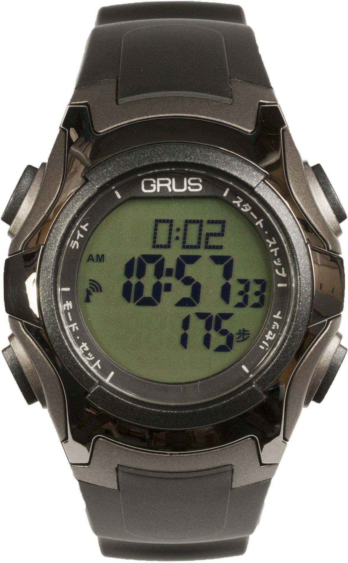 GRUS グルス ウォーキング電波ウォッチ 時刻調整不要 日常兼用モデル ブラック GRS005-01