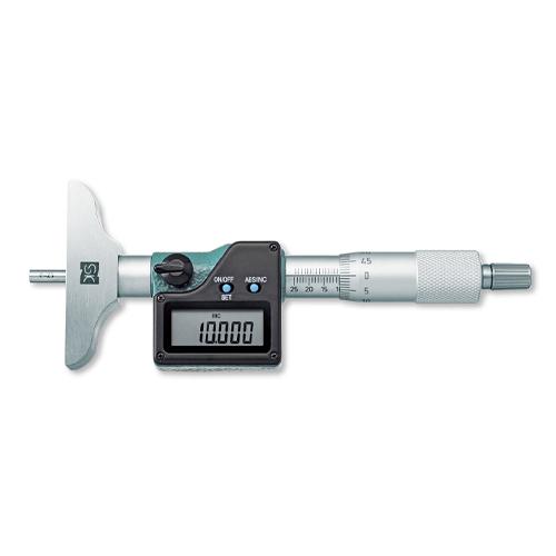 エスコ(ESCO) 0-25mm/ 63mm デプスマイクロメーター (デジタル) EA725FE-5A 1個