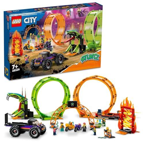 レゴ(LEGO) シティ ダブルループ・スタントアリーナ 60339 手あそび 立ちはだかる 差し上げ物 車 くるま 御坊っちゃん うしろ帯 7歳以上