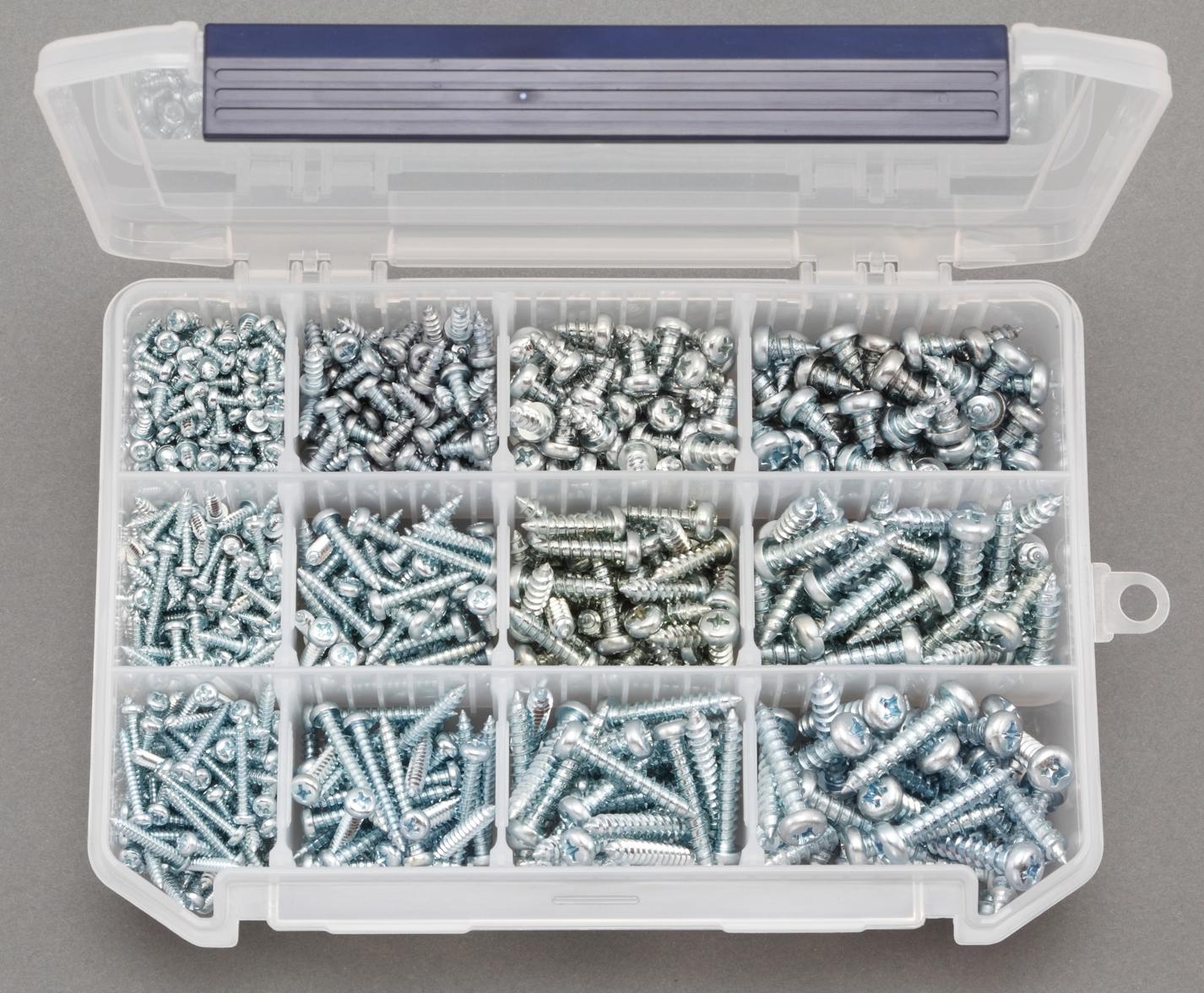 3-6mm ナベ頭タッピングビスセット/鉄ユニクロ EA949AK-3