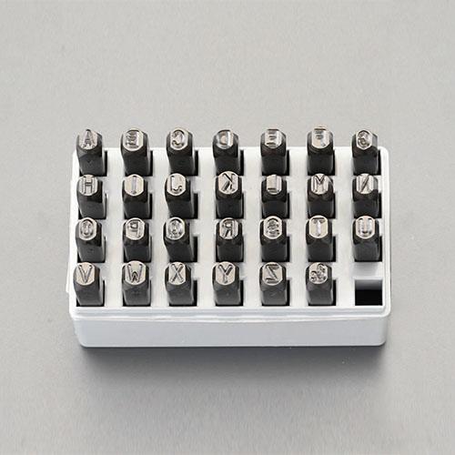 エスコ 15.9mm英字刻印セット EA591HS-16