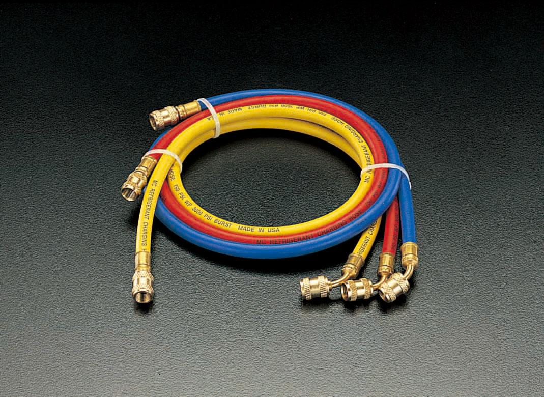 エスコ チャージングホースセット R12・R22・R502 100cm EA104AK
