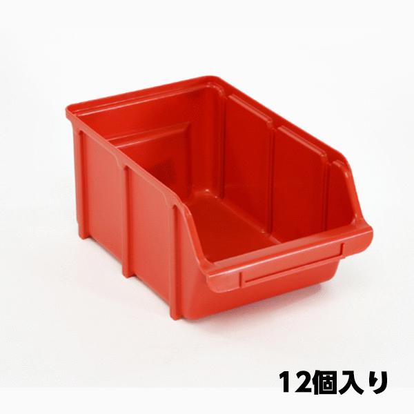205x333x155mm パーツトレー(重ね置型・赤/12個) EA661CJ-9