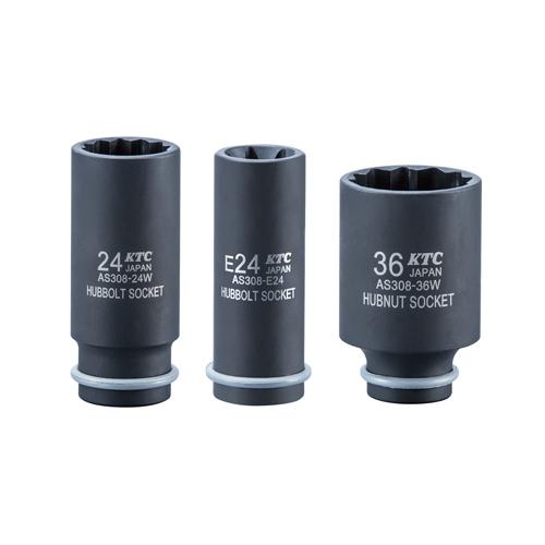 エスコ(esco) 1/2インチDR インパクト用ハブナットソケットセット EA164KH-3 1セット