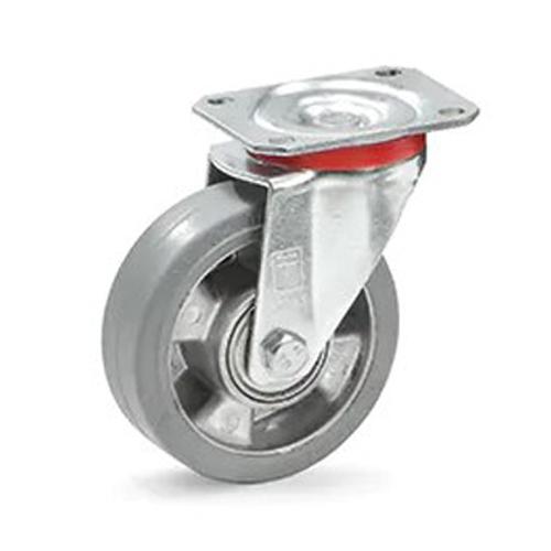 125mm キャスター 自在金具/弾性タイヤ EA986CK-125 1個