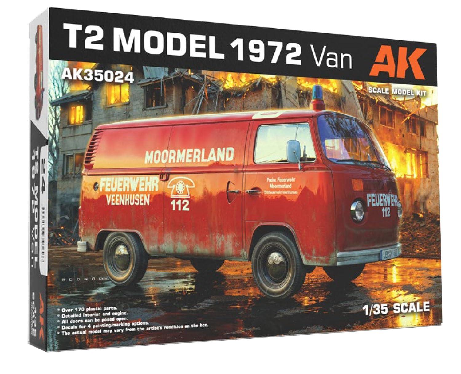 AKインタラクティブ 1/35 1972 ワンボックスカー コマーシャルバンタイプ プラモデル AK35024 (自動車)