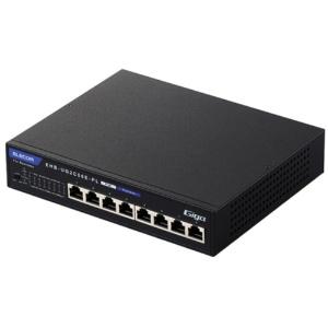 エレコム 1000BASE-T相応う PoEスイッチングこしき 8界面 RoHS申しつける標準尺度(10物) EHB-UG2C08E-PL 1台