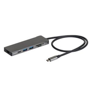 ナカバヤシ PD対応 USB Type-Cアルミドッキングステーション STIX(スティックス) グレー 50cm UD-C01LGY 1個