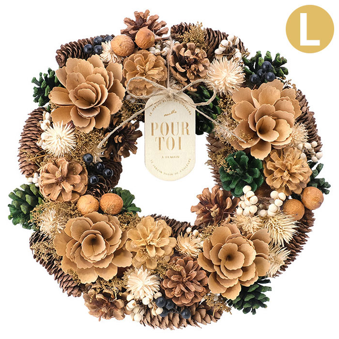 楽天市場】リース フラワーリース 秋 ハロウィン HWナチュラルリース L