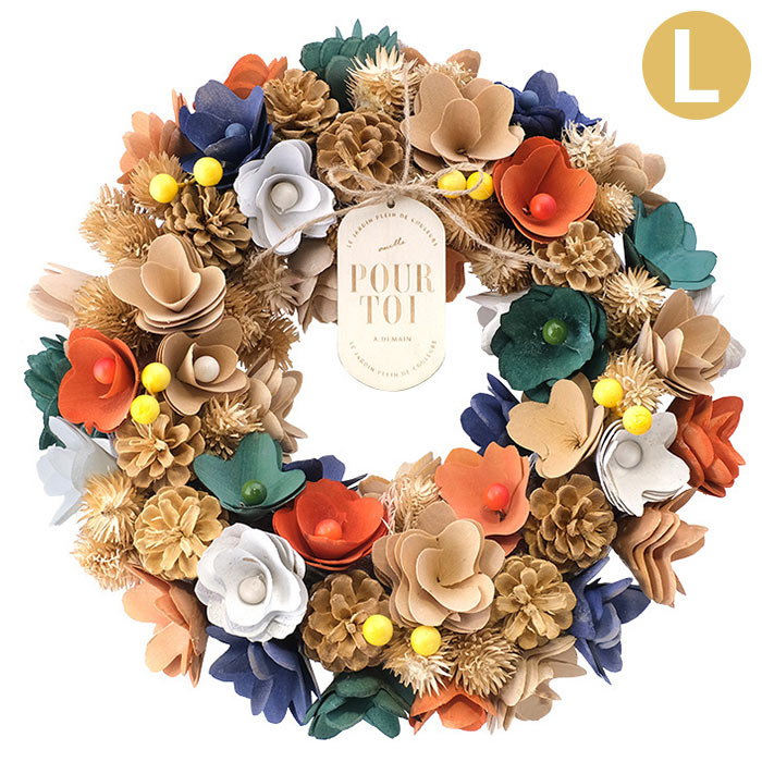 楽天市場】リース フラワーリース 秋 ハロウィン HWナチュラルリース L