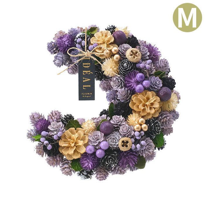 楽天市場】リース フラワーリース 三日月型 クレセント型 秋