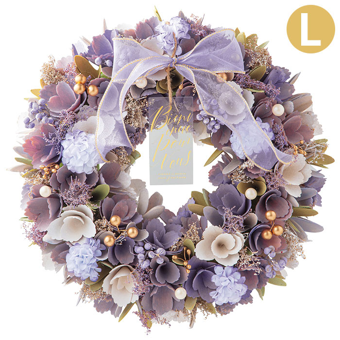 楽天市場】リース フラワーリース 春 ナチュラルリース L フューシャ