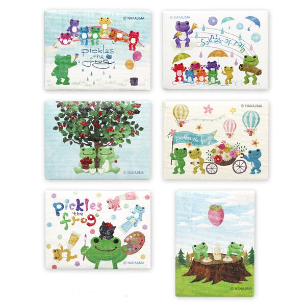 楽天市場 かえるのピクルス ミニキャンバス アソート 全6種類 Pc Mc00a Pickles The Frog キャラクターグッズpoccl