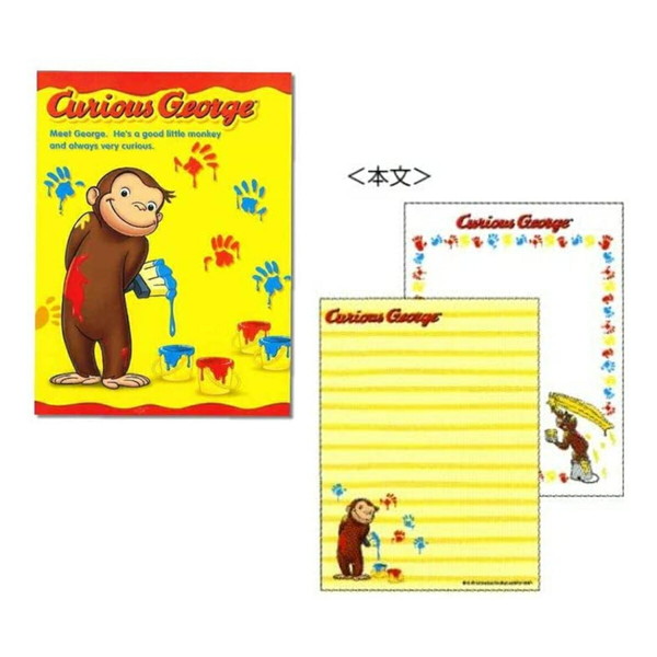 楽天市場 おさるのジョージ メモ帳 ペンキ Cg Mp001 Curious George キャラクターグッズpoccl