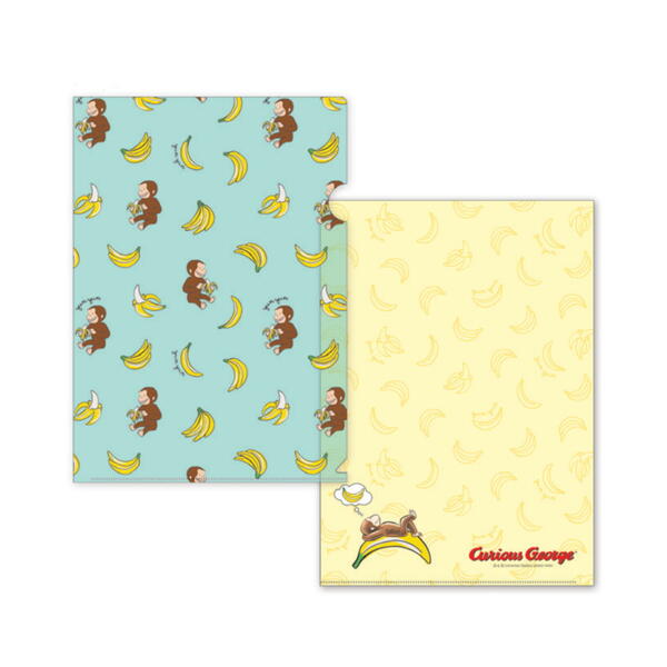 送料無料ライン対応ショップ キャラクター グッズ アニメ クリアファイル ファイル 収納 アウトレット送料無料 クリアファイル Curious Cg Cf504 おさるのジョージ まとめる バナナ George