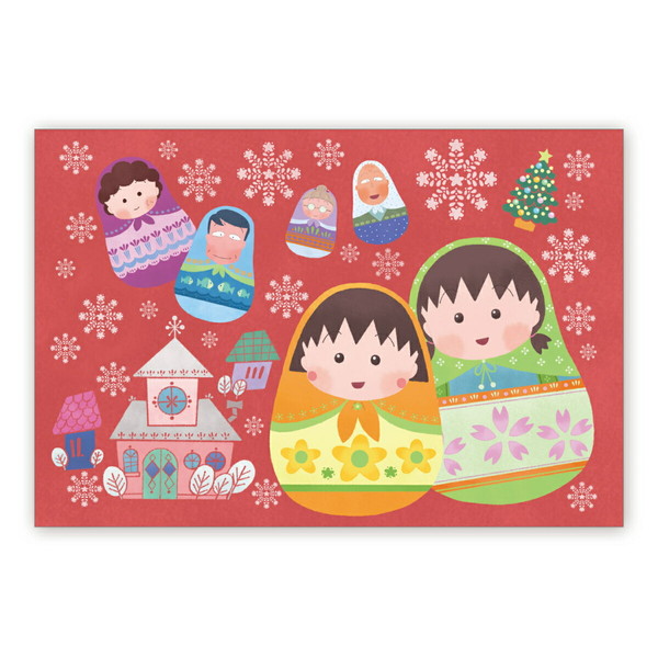 楽天市場 ちびまる子ちゃん ポストカード マトリョーシカ Cm Pt009 Chibi Maruko Chan 櫻桃小丸子 キャラクターグッズpoccl