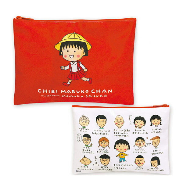 ちびまる子ちゃん ポーチ（まる子と仲間たち）CM-PO523 4996740600562 Chibi Maruko-chan 櫻桃小丸子 メール便 【送料無料ライン対応】画像