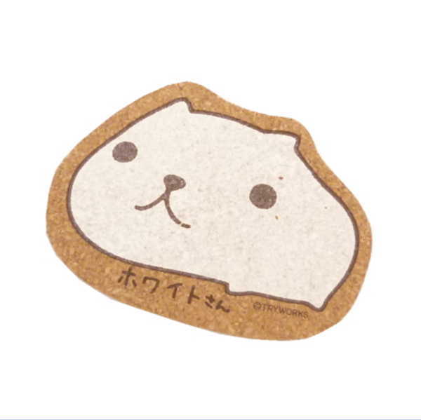 カピバラさん ダイカットコースター（ホワイトさん） KB351WT 4961971101638 kapibarasan メール便 【送料無料ライン対応】画像