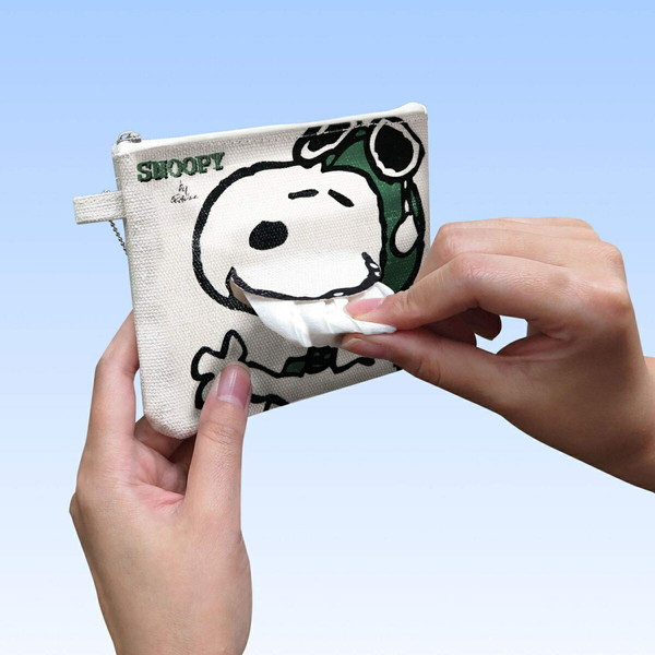 楽天市場 スヌーピー ポケットティッシュケース グリーン Sn104 Snoopy キャラクターグッズpoccl