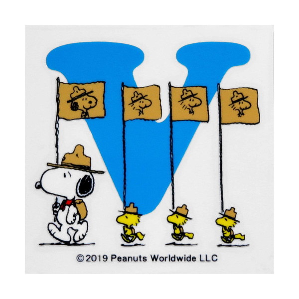 楽天市場 スヌーピー イニシャルステッカー V Sn232 Snoopy キャラクターグッズpoccl