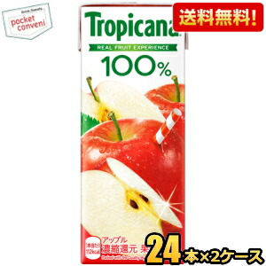 【送料無料】キリン トロピカーナ100％ アップル 250ml紙パック 48本(24本×2ケース) 果汁100% アップル ジュース りんご ※北海道800円・東北400円の別途送料加算 [39ショップ] kirin2024cp