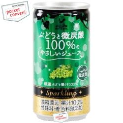 富永貿易 神戸居留地ぶどうと微炭酸100%のやさしいジュース185g缶 20本入(果汁100％炭酸)