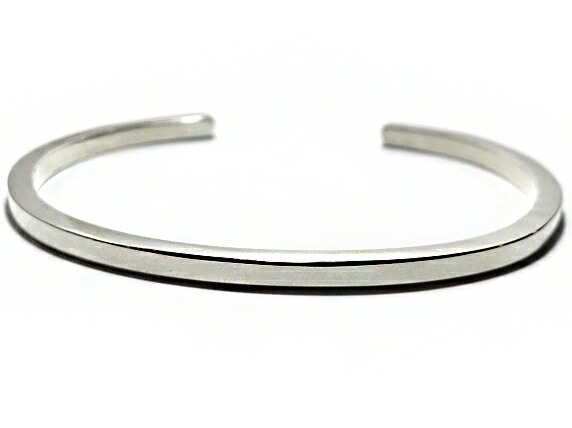 楽天市場】＜6mm幅、厚み2.3mm＞【 平打ち 叩き バングル 】シルバー