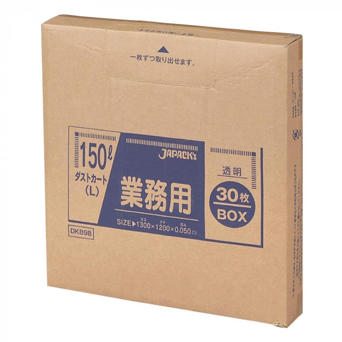 大型ポリ袋 150L 透明 30枚 ダストカート用 厚み0.05mm 丈夫 ゴミ袋|PocketCompany 店