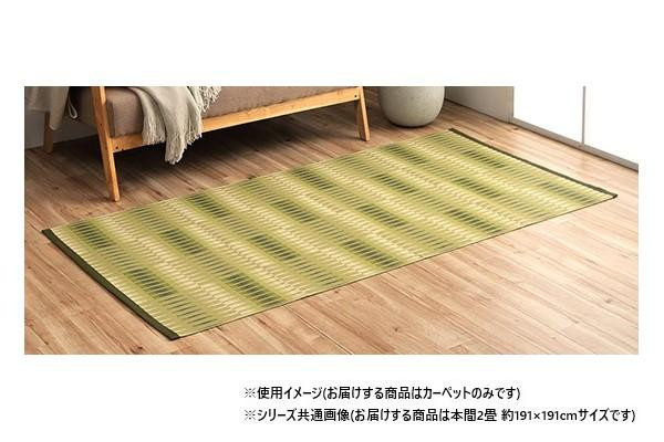 洗えるカーペット 本間2畳 グリーン ポリプロピレン 撥水 カビにくい|PocketCompany 店