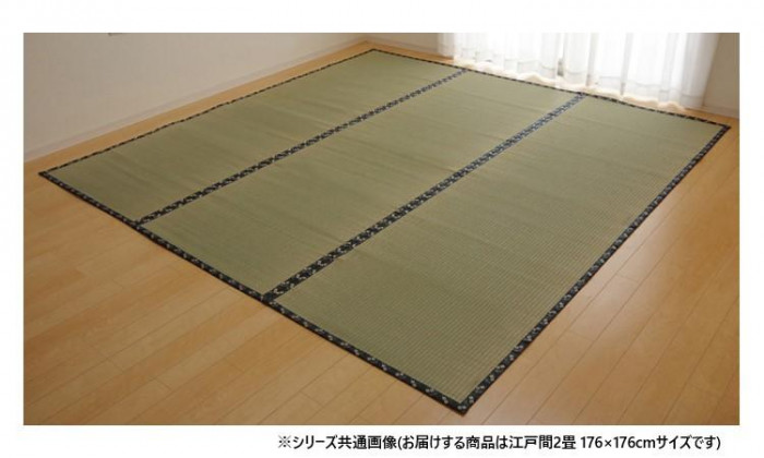 い草上敷き 江戸間2畳 176×176cm 糸引織 抗菌 防臭 耐久性 梅花|PocketCompany 店