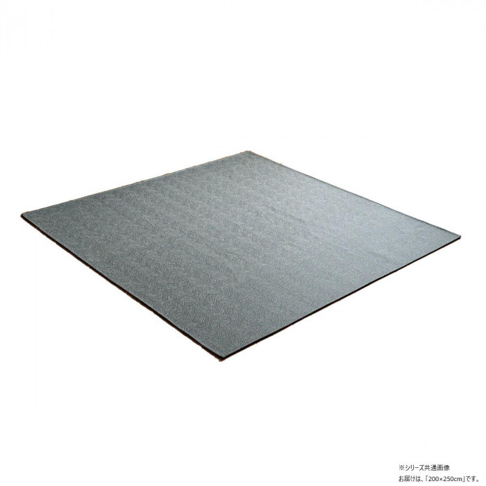 ジャガードラグ 200&times;250cm ネイビー 洗える 滑り止め 床暖房対応｜PocketCompany　店
