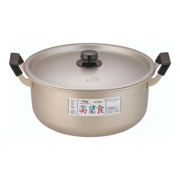 両手鍋 32cm 本しゅう酸 美菜食 12L アルミ 軽量 丈夫 煮込み 日本製｜PocketCompany　店 9,198円