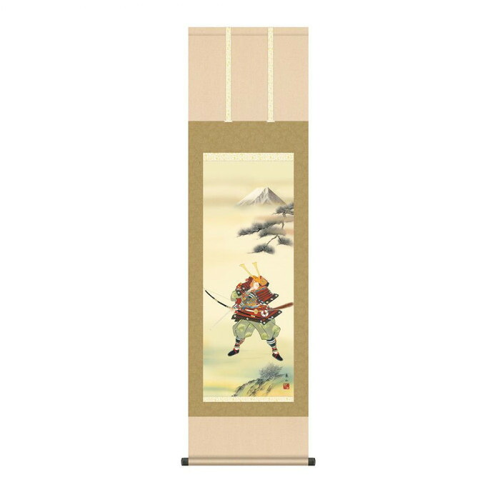 掛け軸 大成武者 44.5&times;164cm 若武者大将 吉祥 縁起物 端午の節句｜PocketCompany　店