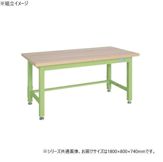 重量作業台 木目天板 1800×800mm 堅牢 溶接一体構造 ワークテーブル 日本製|PocketCompany 店