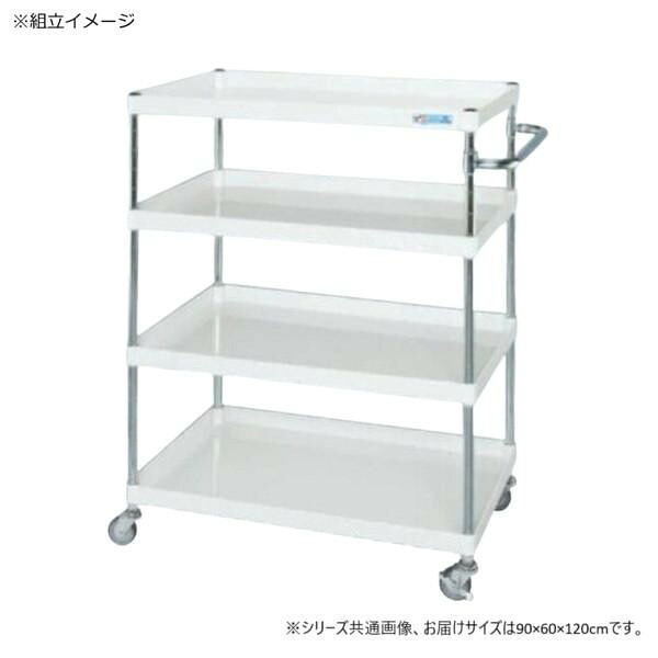 軽量ワゴン パールワゴン 4段 900&times;600mm ナイロンウレタン車 日本製 頑丈｜PocketCompany　店