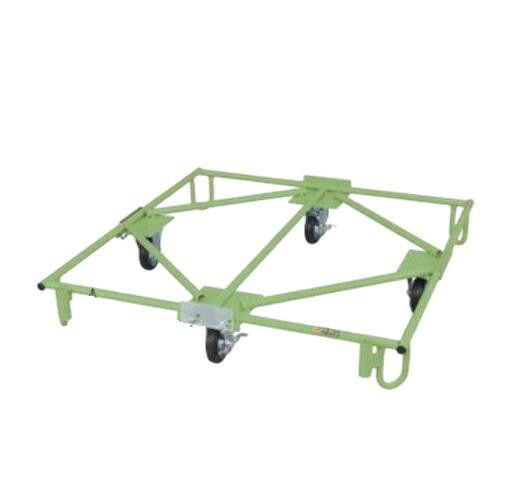 樹脂パレット台車 1115&times;1105mm 取手なし グリーン 耐荷重450kg サカエ｜PocketCompany　店