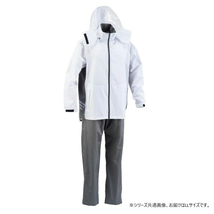 レインウェア スクール用 リュック対応 伸縮 フード付 防水 透湿 ホワイト LL｜PocketCompany　店 8,862円