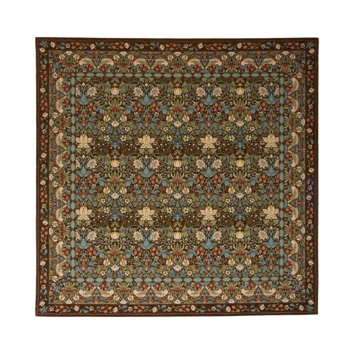 ラグマット イチゴドロボウ ウィリアムモリス デザイン 200×200cm|PocketCompany 店