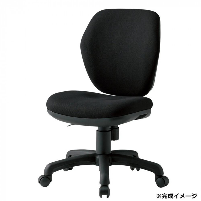 オフィスチェア ブラック ハイバック 布張り キャスター付 事務椅子 ワーク家具｜PocketCompany　店