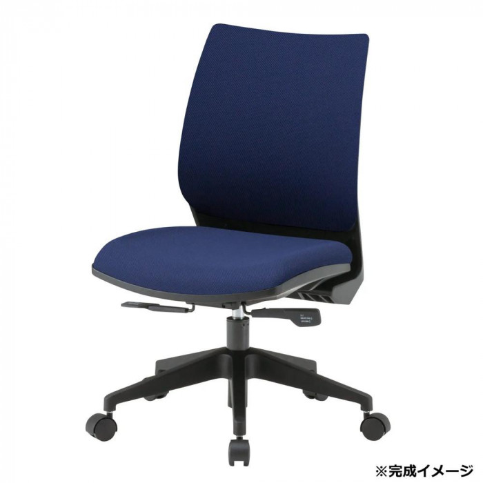 オフィスチェア ネイビー ロッキング 強度自動調整 体重感知式 肘なし｜PocketCompany　店