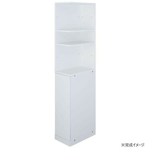 国産 隙間収納 ラック 幅25cm ホワイト スリムラック 可動棚 日本製|PocketCompany 店