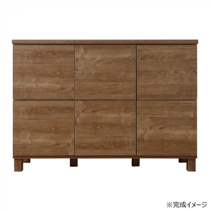 キャビネット 3列2段 ライトブラウン 日本製 スリム設計 組立式｜PocketCompany　店