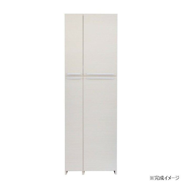 掃除機収納庫 ホワイト 幅58.5cm 日本製 移動棚付 収納家具 リビング 整理｜PocketCompany　店