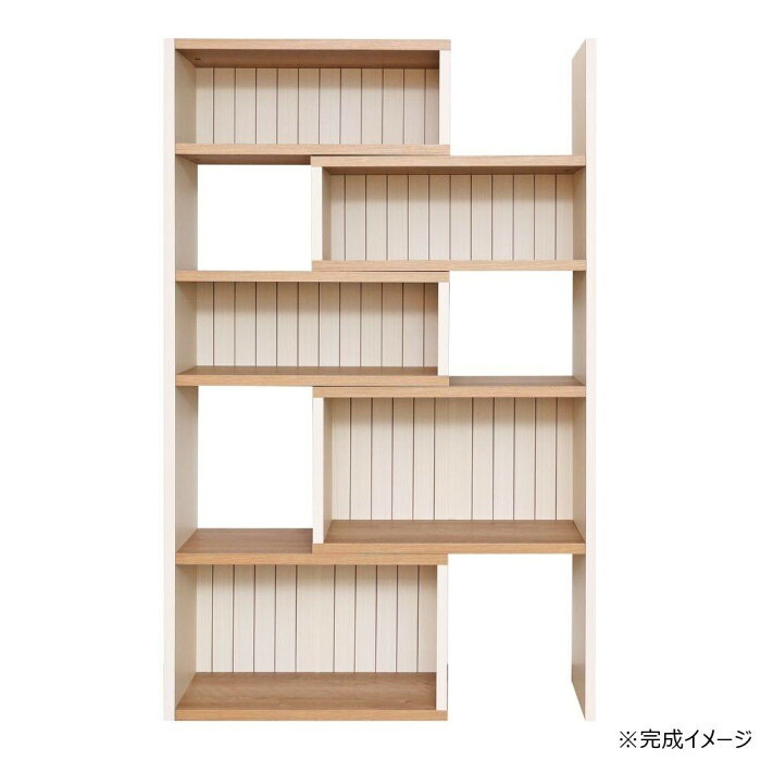 オープンシェルフ スライド式 幅64-119cm ホワイト スリム 収納棚|PocketCompany 店