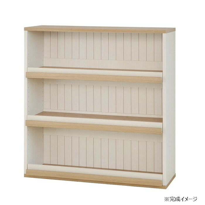 絵本棚 ホワイト ディスプレイ 本棚 幅90cm 移動棚 日本製 低ホルムアルデヒド｜PocketCompany　店