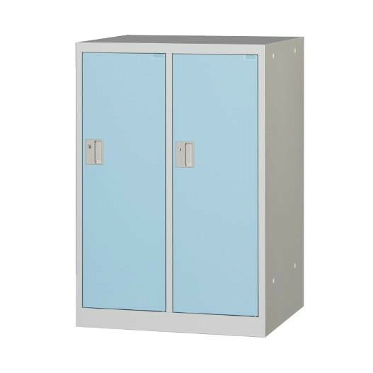 ミニロッカー 2人用 ライトブルー シリンダー錠 完成品 連結可能｜PocketCompany　店