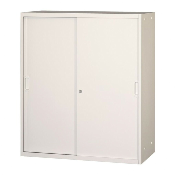 スチール書庫 引違戸 ホワイト 壁面収納 オフィス 家具 幅90cm｜PocketCompany　店 31,070円