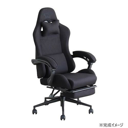 ゲーミングチェア ブラック 極厚座面 リクライニング フットレスト付 プロ仕様 椅子｜PocketCompany　店