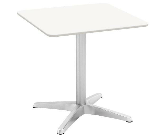 カフェテーブル 60cm角 ホワイト天板 アルミX脚 オフィス家具｜PocketCompany　店